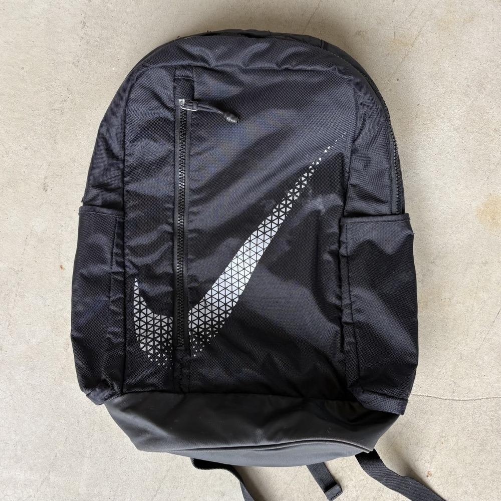 Nike Athlete Backpack Red Black Multi Pocket Sports School Gym Travel Bag
